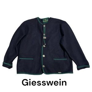 Giesswein Navy and Green Cardigan